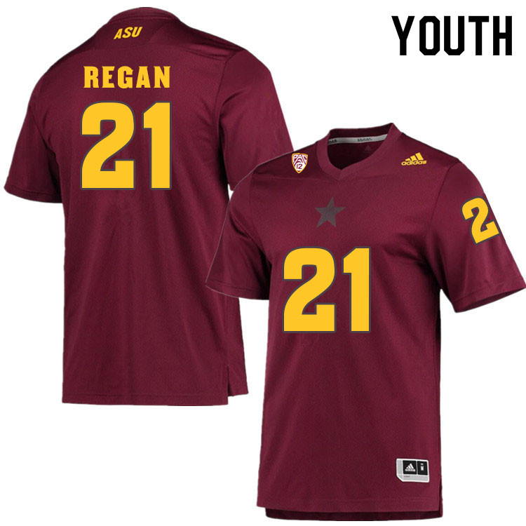 Youth #21 RJ ReganArizona State Sun Devils College Football Jerseys Sale-Maroon